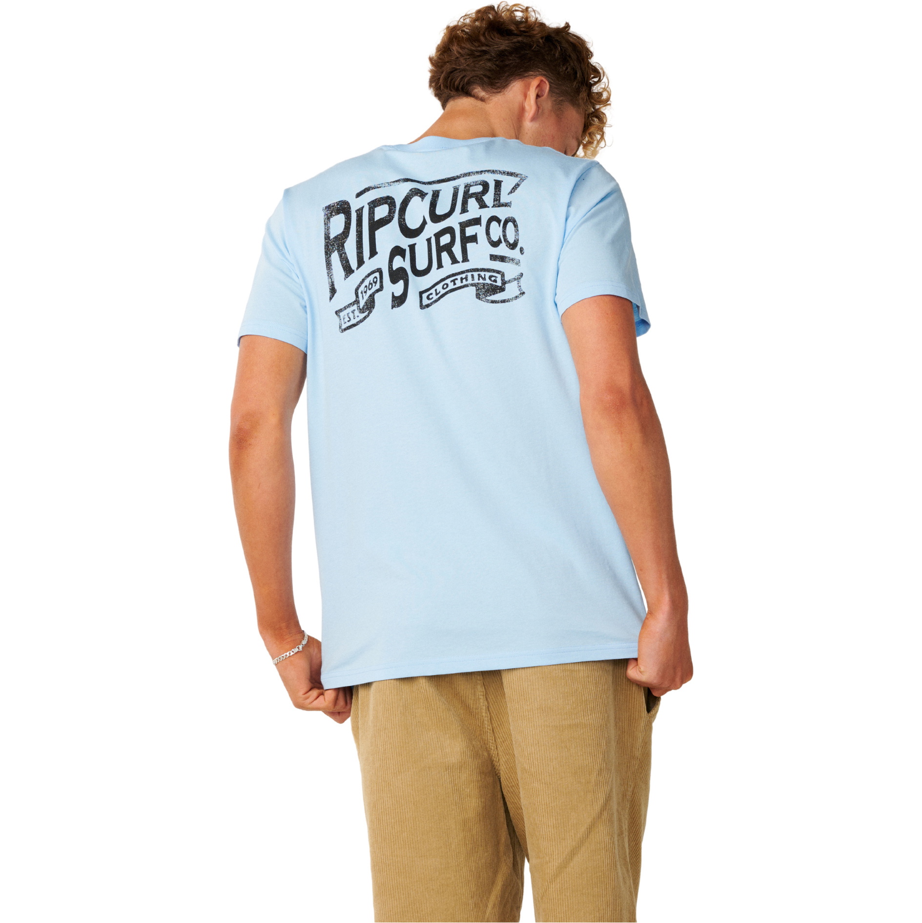 2026 Rip Curl Mens Streamline Crafted T-Shirt 13OMTE - Blue Bell